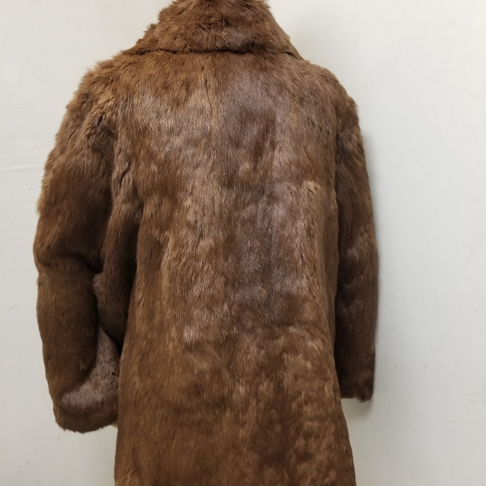 Womens Rabbit Hair Coat - Picture 2 of 3